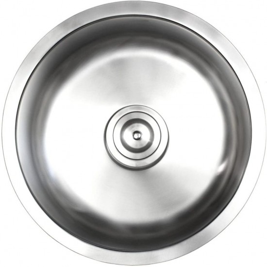 16.5-in. W Undermount Brushed Nickel Kitchen Sink Set For Deck Mount Drilling - Strainer Included