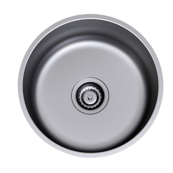 16.5-in. W Undermount Brushed Nickel Kitchen Sink Set For Deck Mount Drilling - Strainer Included