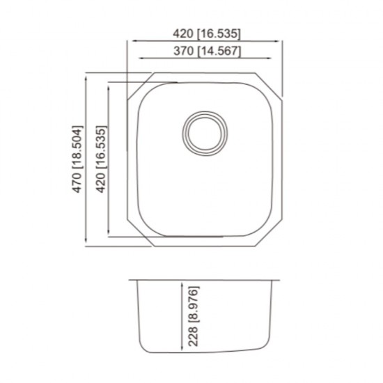 17-in. W Undermount Brushed Nickel Kitchen Sink Set For Wall Mount Drilling - Strainer Included