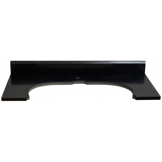 33-in. W 16.5-in. D Stone Top In Black Color For Deck Mount Faucet
