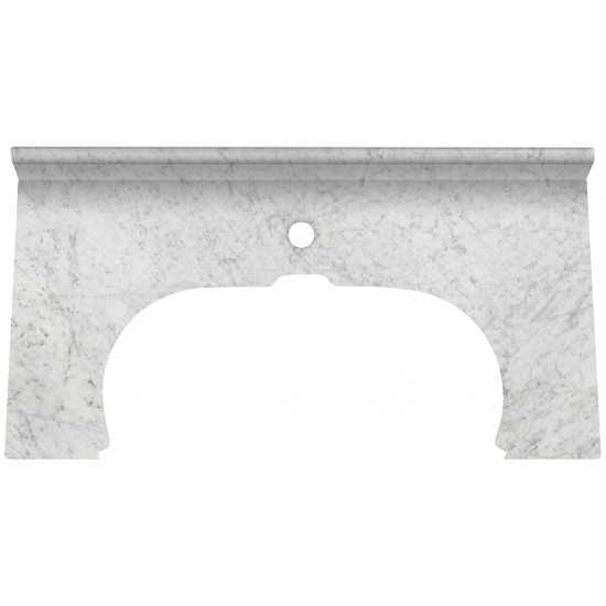 33-in. W 16.5-in. D Stone Top In Bianca Carara Color For Deck Mount Faucet