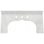 33-in. W 16.5-in. D Stone Top In Bianca Carara Color For 3H8-in. Faucet
