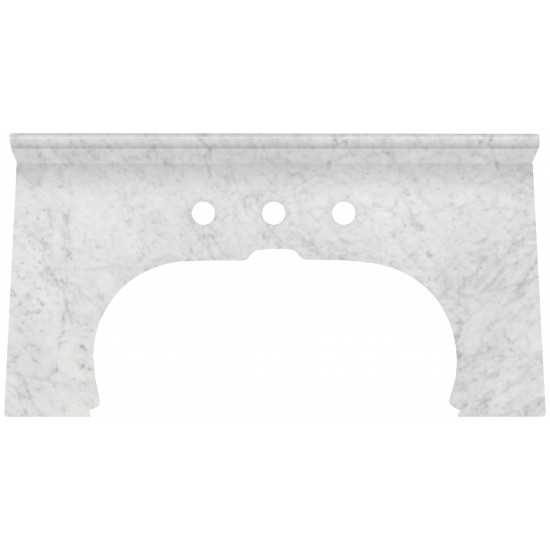 33-in. W 16.5-in. D Stone Top In Bianca Carara Color For 3H8-in. Faucet
