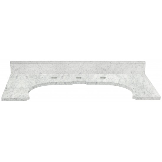 33-in. W 16.5-in. D Stone Top In Bianca Carara Color For 3H8-in. Faucet