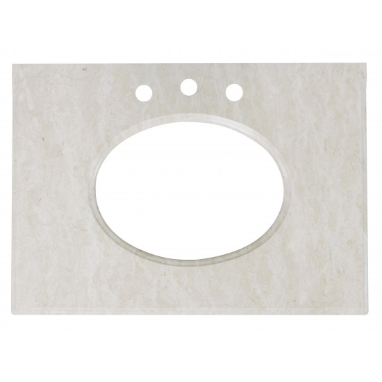 31.25-in. W 22-in. D Stone Top In Beige Color For 3H8-in. Faucet