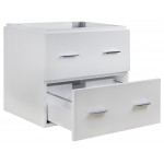 24-in. W Floor Mount White Vanity Set For Wall Mount Drilling Black Galaxy Top