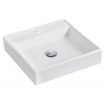 24-in. W Floor Mount White Vanity Set For 1 Hole Drilling Black Galaxy Top