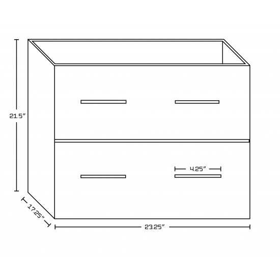 24-in. W Floor Mount White Vanity Set For 1 Hole Drilling Black Galaxy Top