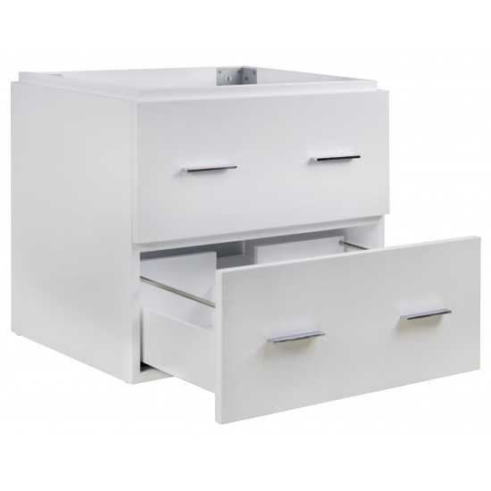 24-in. W Floor Mount White Vanity Set For 1 Hole Drilling Black Galaxy Top