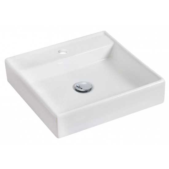 24-in. W Floor Mount White Vanity Set For 1 Hole Drilling Black Galaxy Top