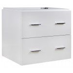 24-in. W Floor Mount White Vanity Set For 1 Hole Drilling Black Galaxy Top