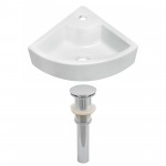 26.25-in. W Above Counter White Vessel Set For 1 Hole Center Faucet