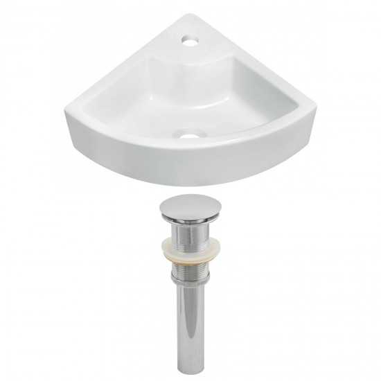 26.25-in. W Above Counter White Vessel Set For 1 Hole Center Faucet