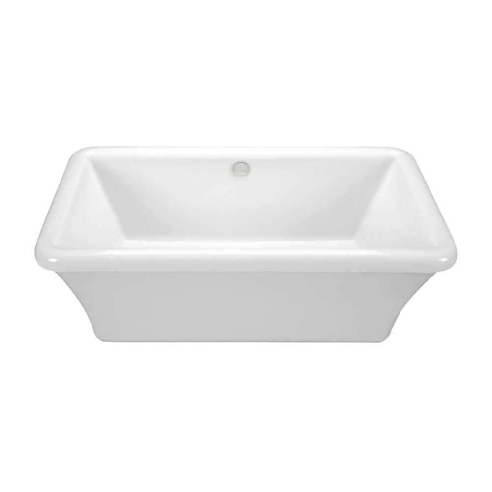 Freestanding Soaking Bath, White 66x35.75x22.625