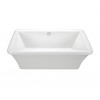 Freestanding Soaking Bath with Virtual Spout, Biscuit 66x35.75x22.625