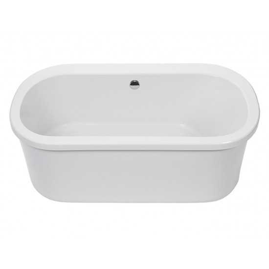 Freestanding Soaker, White 58x32.75x21.5