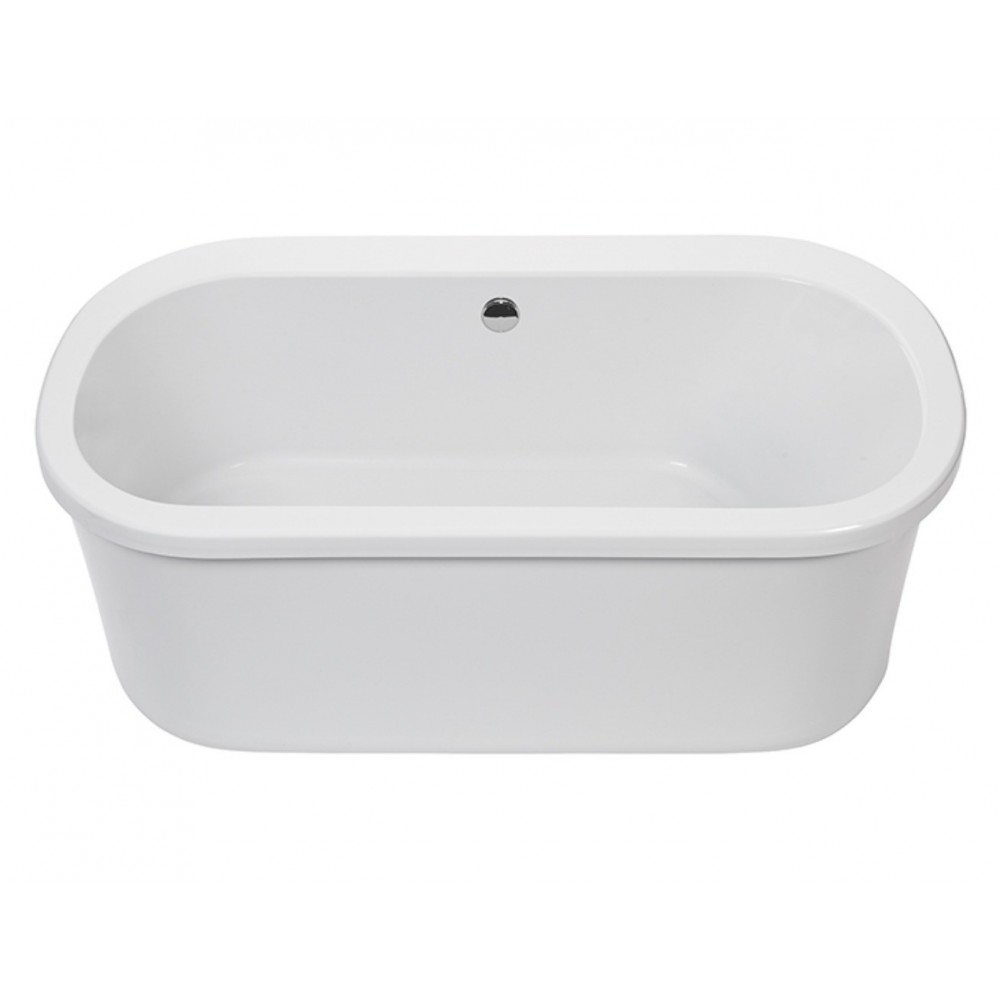 Freestanding Soaker with Virtual Spout, White 58x32.75x21.5