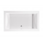 Drop In Soaking Bath White 72x42x22