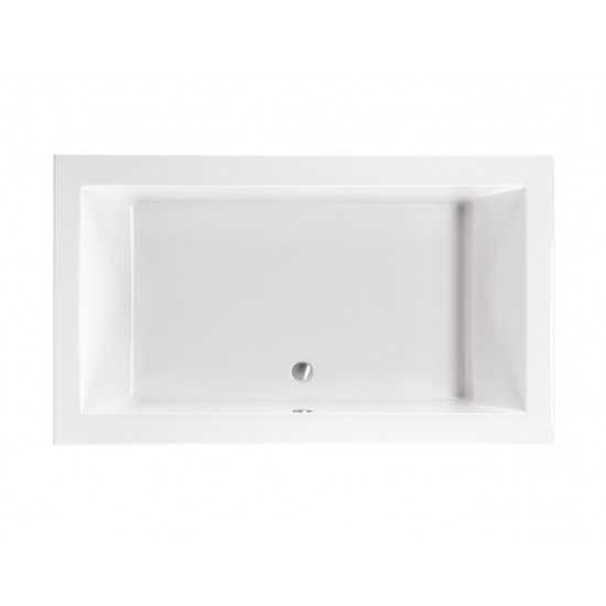 Drop In Soaking Bath White 72x42x22