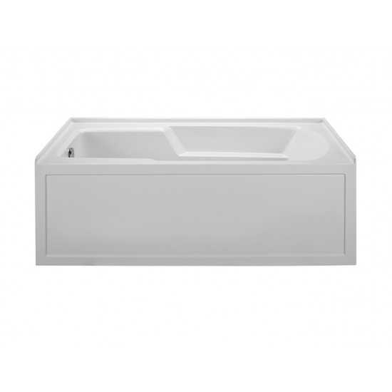 Integral Skirted Left-Hand Drain Soaking Bath White 60x30x19.25