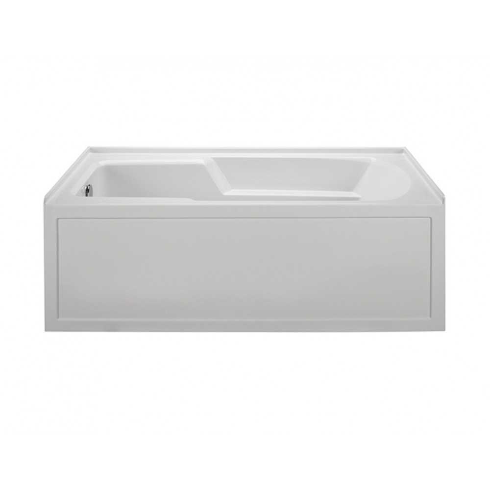 Integral Skirted Left-Hand Drain Soaking Bath White 60x30x19.25