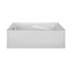 Integral Skirted Right-Hand Drain Soaking Bath White 60x32x19.25