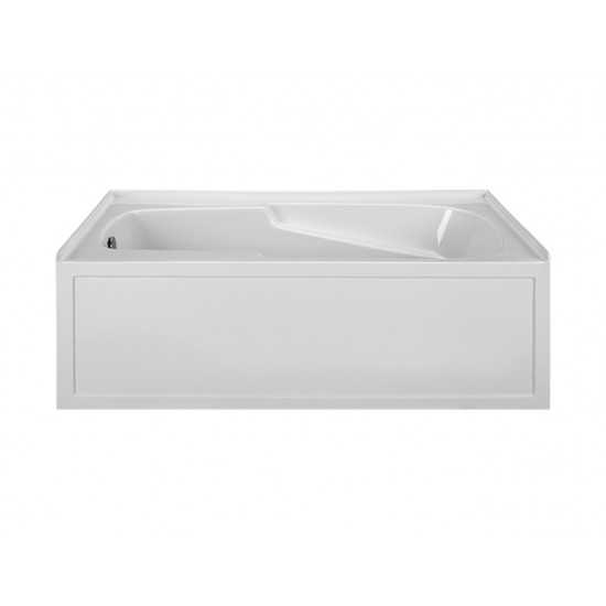 Integral Skirted Left-Hand Drain Whirlpool Bath White 60x32x19.25