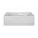 Integral Skirted Right-Hand Drain Whirlpool Bath White 60x32x19.25