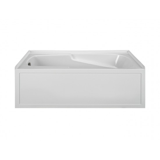 Integral Skirted Right-Hand Drain Whirlpool Bath Biscuit 60x32x19.25