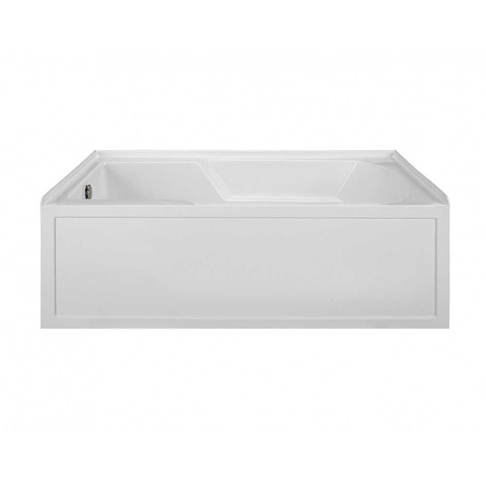 Integral Skirted Left-Hand Drain Soaking Bath White 59.875x36x20