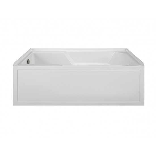 Integral Skirted Left-Hand Drain Whirlpool Bath White 59.875x36x20