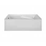 Integral Skirted Left-Hand Drain Soaking Bath Biscuit 60x42x20.25