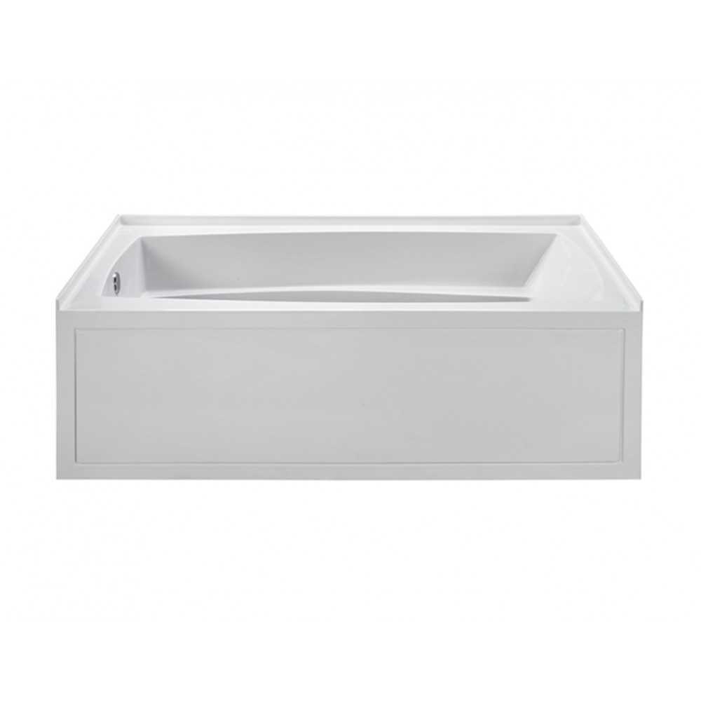 Integral Skirted Left-Hand Drain Soaking Bath White 72.25x36.25x21