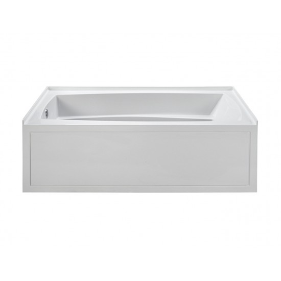 Integral Skirted Right-Hand Drain Soaking Bath White 72.25x36.25x21