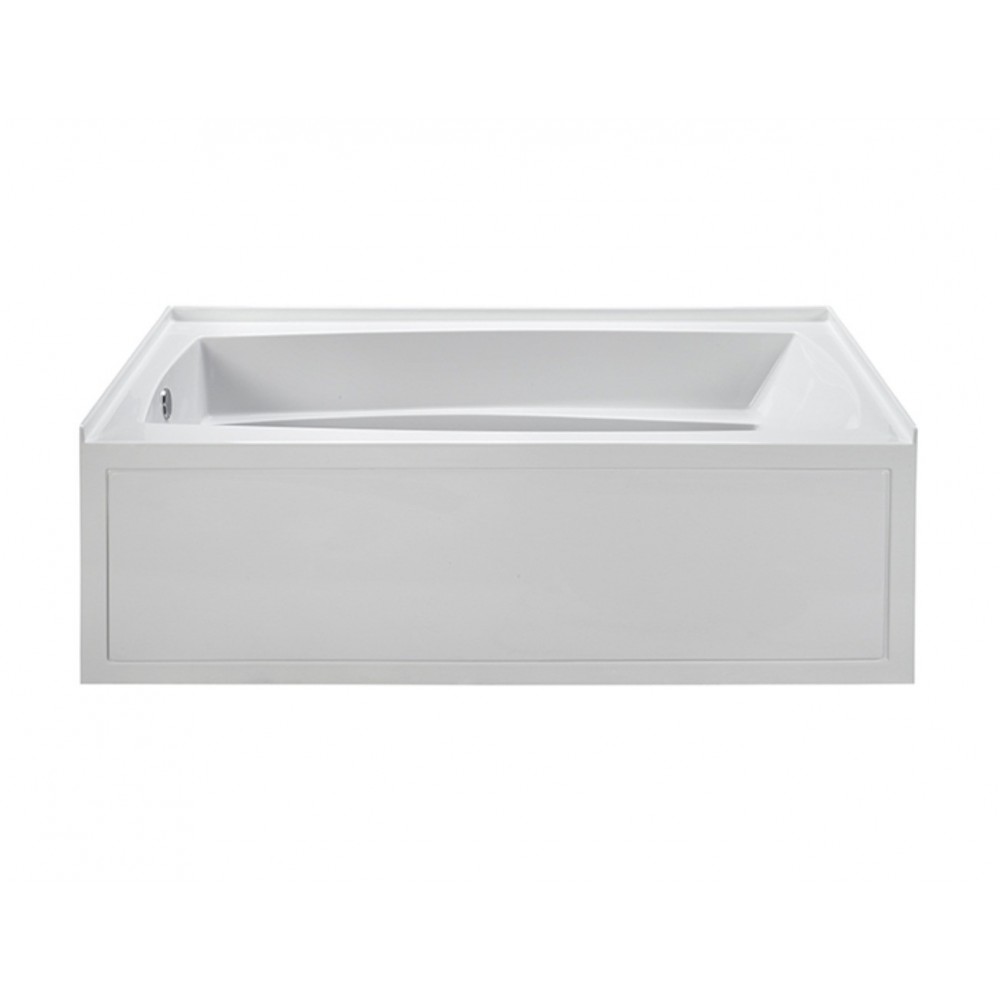 Integral Skirted Right-Hand Drain Soaking Bath White 72.25x36.25x21