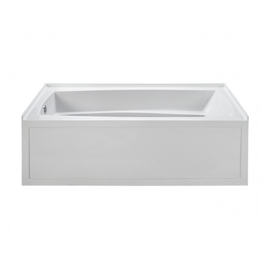 Integral Skirted Right-Hand Drain Whirlpool Bath Biscuit 72.25x36.25x21