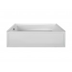 Integral Skirted Left-Hand Drain Soaking Bath White 72x42x20.75