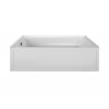 Integral Skirted Left-Hand Drain Whirlpool Bath Biscuit 72x42x20.75