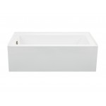 Integral Skirted Left-Hand Drain Soaker White 59.5x30x19