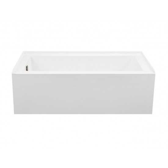 Integral Skirted Left-Hand Drain Whirlpool Bath White 59.5x30x19