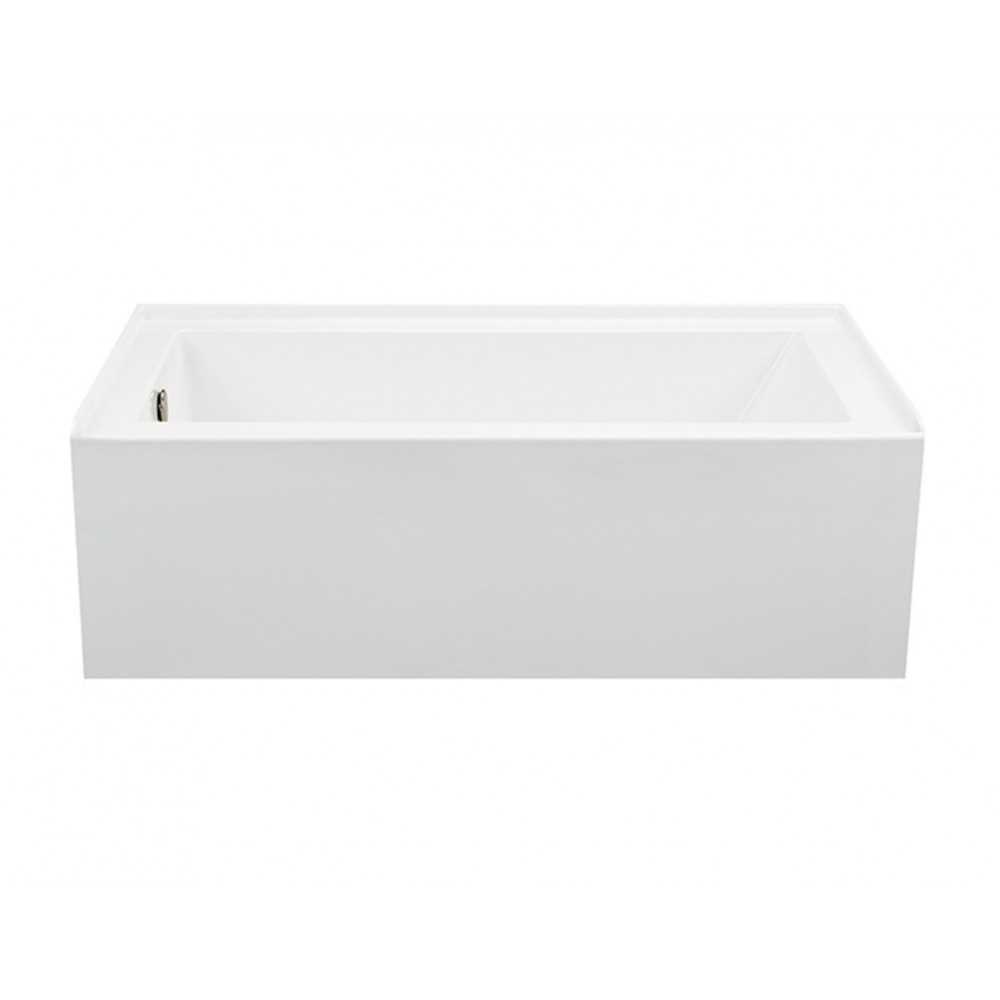 Integral Skirted Left-Hand Drain Whirlpool Bath White 59.5x32x16