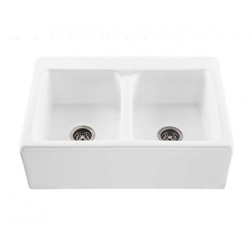 The Appalachian double-bowl Kitchen Sink, White RKS230W