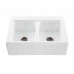 The Appalachian double-bowl Kitchen Sink, Biscuit RKS230B