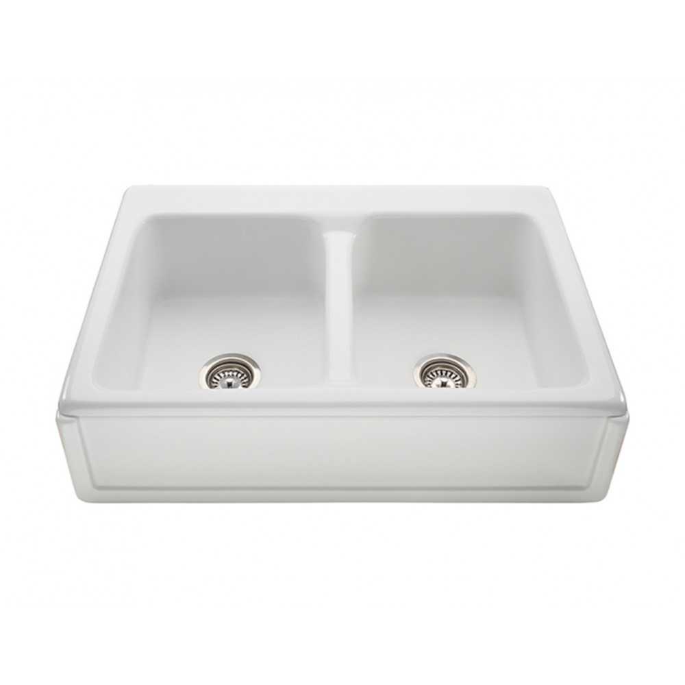 The Appalachian double-bowl Kitchen Sink, White RKS231W