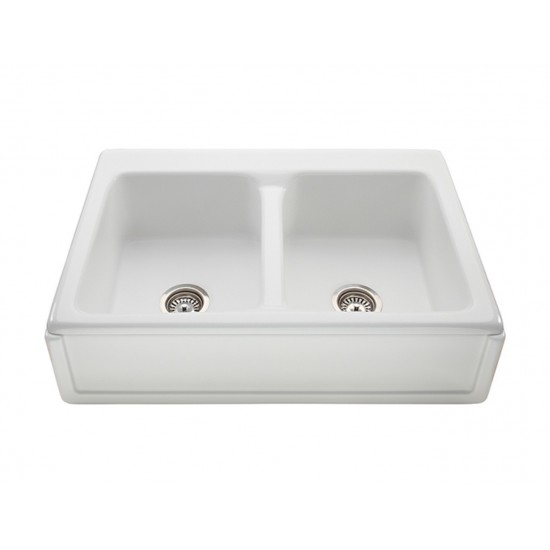The Appalachian double-bowl Kitchen Sink, Biscuit RKS231B