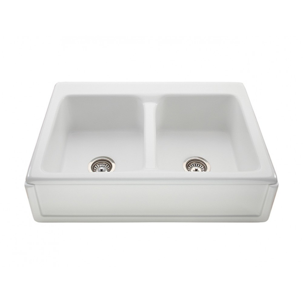 The Appalachian double-bowl Kitchen Sink, Biscuit RKS231B