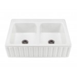 The Appalachian double-bowl Kitchen Sink, White RKS232W