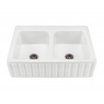 The Appalachian double-bowl Kitchen Sink, Biscuit RKS232B