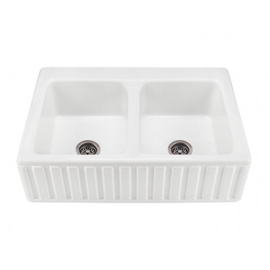 The Appalachian double-bowl Kitchen Sink, Biscuit RKS232B