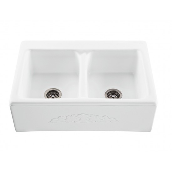 The Appalachian double-bowl Kitchen Sink, Biscuit RKS233B